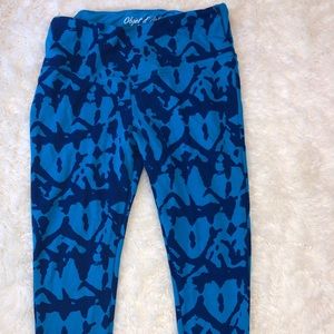 Blue workout leggings